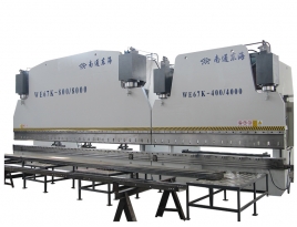 WE67K-800/8000+WE67K-400/4000 CNC Press Brake in Tandem